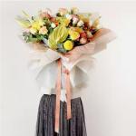Recycled Pulp Magnetic Lines Flower Wrapping Paper for Gravure Printing Compatibility