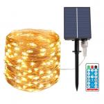 8 Modes Copper Wire 3500k 200 Led Solar Fairy Lights for sale