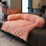 1600g Cat Bed Blanket Fluffy Pet Bed Sofa Right Corner Machanical Wash XL for sale