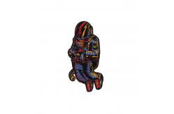 China Self Adhesive Iron On Embroidered Patches Merrowed Border For Clothes supplier
