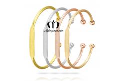 China 55MM Adjustable Cuff Womens Engraved Bracelets supplier