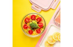 China Microwavable 950ml Borosilicate Glass Food Container supplier