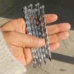 Angular Spiral Zinc Galvanized Nails Customized Against Corrosion