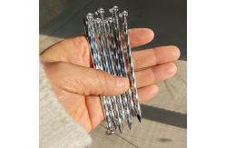 China Electro Galvanized Steel Concrete Nails Angular Spiral 1.3mm-12mm Head Diameter supplier