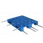 Stackable Hard Plastic Pallets Warehouse Plastic Shipping Pallets With Steel Bars For Racking for sale
