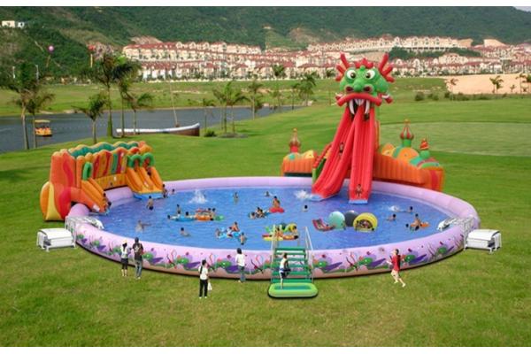 Fantasy Dragon Slide Pool Water Park For Kids
