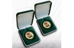 China Green Flocking Jewelry Velvet Box Coin Boxes Flocked Coins Packing For Ceremony supplier