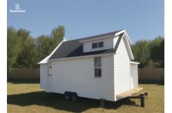 China Customized Prefab Tiny House On Wheels With Solar Panels And Sunshades Looks supplier