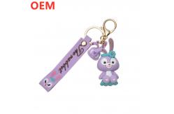 China Custom 3d Cartoon Keychain Customization OEM Design PVC Plastic Keychain supplier