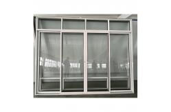 China Powder Coated Aluminum Double Glass Sliding Door With Screen For House supplier