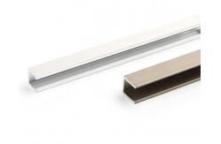 China Anodised Silver Polished Aluminum Extrusion / U Profile Aluminum Tile Trim Profiles supplier