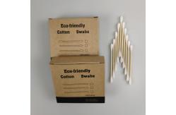 China ECO Biodegradable Bamboo Handle Double Head Cotton Bud Swab in Paper Box supplier