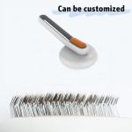 Bristle Compressible Dog Grooming Comb Cat Fur Remover Brush Hollow Needle for sale