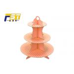 Retail Disposable Cardboard Cake Display Three Tiers 33.2cm Stable Structure for sale
