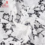 125cm Width Water Soluble Floral Embroidery Fabric With Sequins for sale