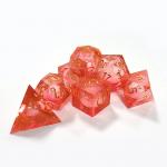 Light Red Crystal Resin Polyhedral Dice Tasteless Non Toxic