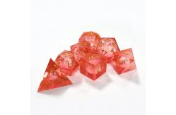 China Light Red Crystal Resin Polyhedral Dice Tasteless Non Toxic supplier