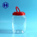 2250ml Square Large Mouth Plastic Pickle Jars With Handle PET Packing for sale