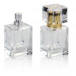 Rectangle Unique Perfume Glass Bottle 30ml Frosted Transparent Luxury for sale