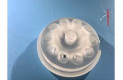 China Transparent Sapphire Glass Liquid Valve Screw Thread Hole Customized Shape supplier