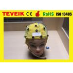 Medical Supplier of Neurofeedback Yellow Integrated 20 leads EEG Cap for EEG Machine, Ear Clip Tin Electrode for sale