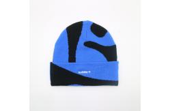 China Unisex Acrylic Knitted Cuffed Beanie Hats Winter 58CM Custom Logo supplier