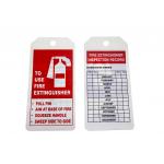 H14.605 Pvc Cardstock Fire Extinguisher Tags Plastic Hang Tag for sale