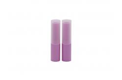 China PP Cap Abs 4g Purple Lip Balm Tube Small Empty Lip Balm Containers supplier