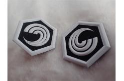 China Clothing Printed TPU Label Badges High Frequency 3D Embossed Patches supplier
