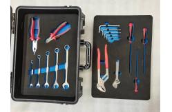 China Customized Logo Non Magnetic Tool Kit With Black Case And Hard Plastic Material supplier