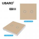 2 Button Wifi Button Switch Plastic Shell 433mhz Button Tempered Glass Panel