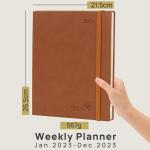Medium Size 2023 Weekly Planner 2 Page Schedule Paper Pocket Custom