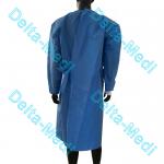 AAMI SMS Neck Tie On Disposable Isolation Gowns Fluid Resistant for sale