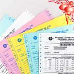 China Factory 7 Ply NCR Paper CB CFB CF 55/50/55gsm 61*86/70*100cm Black/Blue Image Carbonless Paper for sale