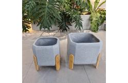 China Customed Design Modern Style Fiber Clay Planter With Hand Carve Finishing supplier