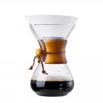 Lead Free Borosilicate Glass Coffee Tea Pot Pour Over Coffee Kettle Dripper for sale