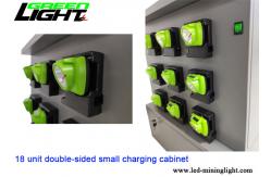 China Fast Charging Miners Helmet Light 18 Unit Double Sided Small Safety Charging Cabinet supplier