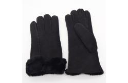 China Wholesale customized original winter Australia sheepskin shearling gloves with real fur cuff supplier