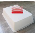 Rectangular Plastic White Lidless Storage Box Supermarket Kitchen Ice Tray for sale