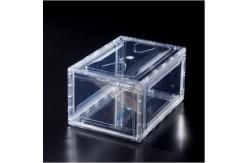 China Injection Folding Plastic Shoe Box Organizer Stackable Sneaker Storage Boxes supplier