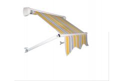 China Patio Waterproof Windproof UV Resistence Aluminium Retractable Awning With Drop Arm supplier