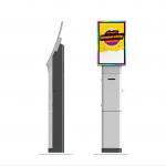 23.8 Inch Fast Food Self Service Payment Kiosk Floor Stand Touch Screen Kiosk With POS Software for sale