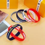 Personalized Silicone Wrist Bands for Soccer and Basketball Games Length 20cm-25cm for sale