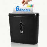 mini home office Cross Cut 6 sheets A4 Paper Shredder With 11L Basket C502P for sale
