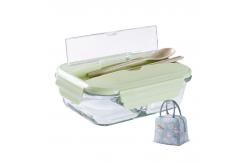 China 1000ml BPA Free Borosilicate Glass Food Container With Lids supplier