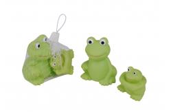China Squeezing Rubber  Animal Bath Toys Soft Frog Toys Set Floating For Baby supplier