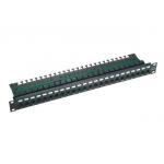 Black 24 Port Cat5e Patch Panel , UTP  Unshielded Patch Panel For Networking for sale