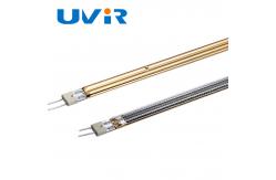 China Carbon Medium Wave Half Gilded Infrared Heating Tube Lamp supplier