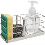 Sponge Holder for Kitchen Sink for Countertop Or Wall Stick with Auto Overflow for sale
