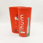 Red FDA Paper Cans Packaging Craft Storage Twist Oval Toothbrush Recyclable Kraft Paper Tube for sale